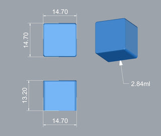 Stampo gommoso a cubo da 2,84 ml